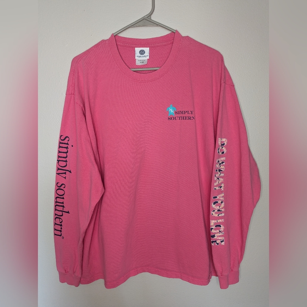 Simply Southern Pink Long Sleeve Shirt